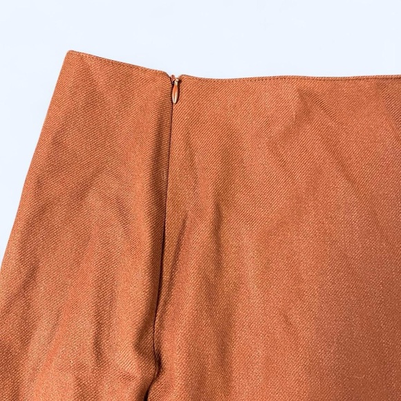 NWT Prada Brown Midi A-line Skirt Pleated Wool New Classic Designer Italy - Picture 5 of 8